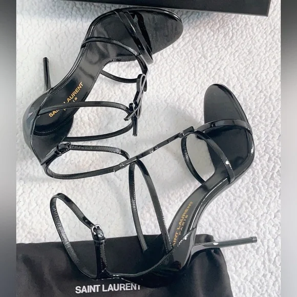 Saint Laurent YSL 100mm Opyum Patent Leather Sandals - Picture 6 of 16